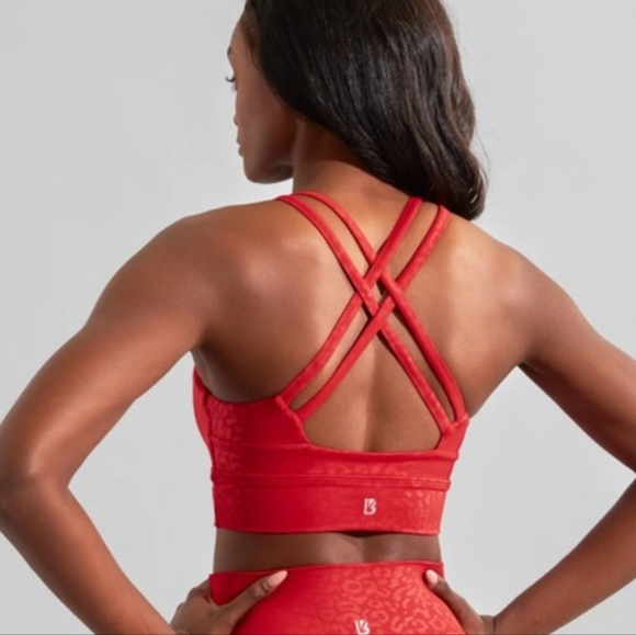 Buffbunny Collection Other - Buffbunny Red Leopard Print Rosa Sports Bra